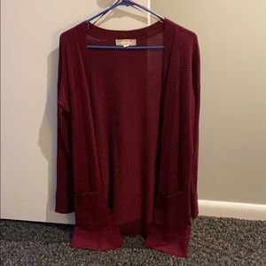 Pink Republic Burgundy Cardigan